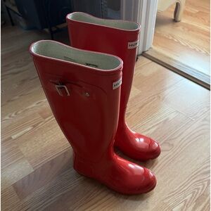 Hunter Rain Boots Cherry Red